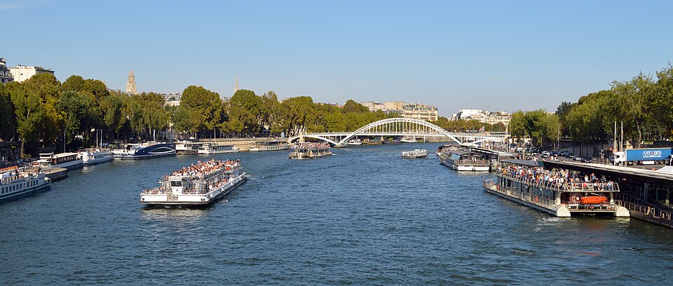 The Seine and its bridges seen from Pont d'Iéna