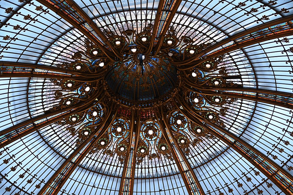 The stained-glass dome of Galeries Lafayette Haussmann